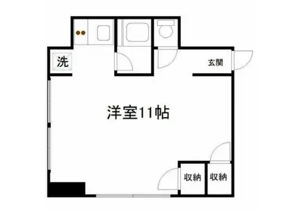 須賀町マンション(ワンルーム/3階)の間取り写真