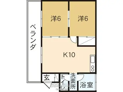 フェリースT(2LDK/2階)の間取り写真