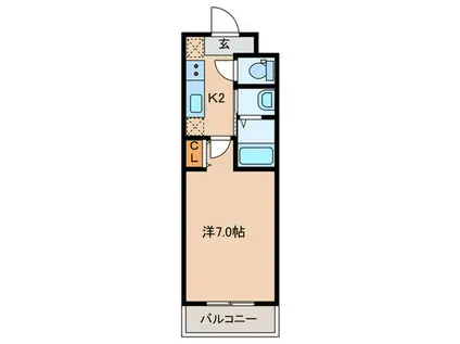 ROOST南武庫之荘(1K/4階)の間取り写真