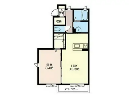 シャーメゾンR&Y C(1LDK/1階)の間取り写真