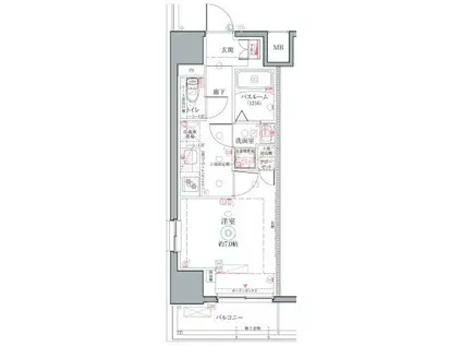 クレヴィスタ名駅南(1K/6階)の間取り写真