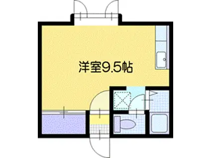 ベルノール文京台(ワンルーム/2階)の間取り写真