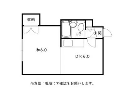 カトレアパークイレブン(1DK/2階)の間取り写真