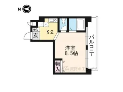 VIRGO北山(1K/4階)の間取り写真