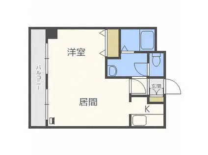 セシアスブルー(1LDK/4階)の間取り写真