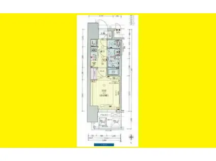 プレサンス新大阪ストリーム(1K/13階)の間取り写真