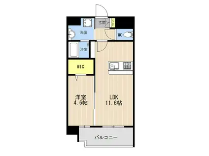 LIBTH菊陽227(1LDK/10階)の間取り写真