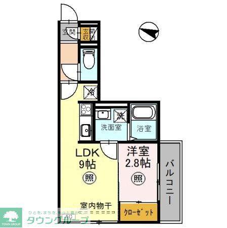 スリール ドゥ(1LDK/3階)の間取り写真