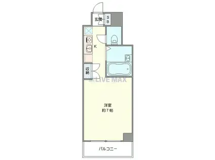 B-WALL神保町(ワンルーム/5階)の間取り写真