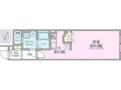 ESPERANZA SHINOZAKI(1K/1階)の間取り写真