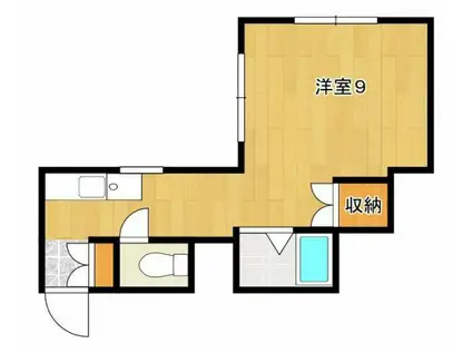 皆川ビル(ワンルーム/4階)の間取り写真