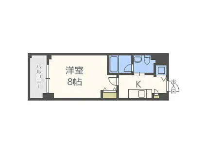 アーデン京町堀ウエスト(1K/11階)の間取り写真