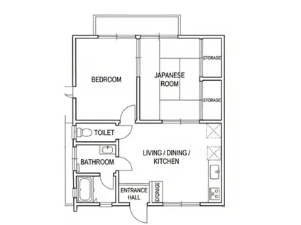榎園コーポ(2LDK/2階)の間取り写真