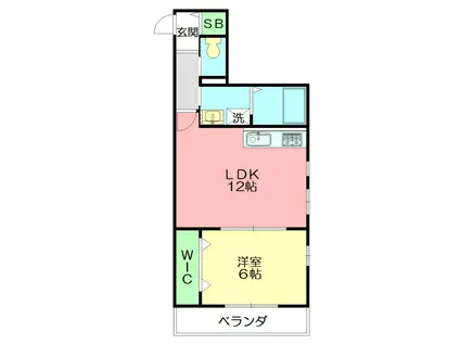 RAFFINATO湘南(1LDK/2階)の間取り写真