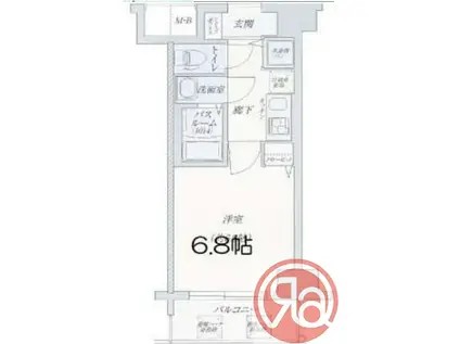 レジデンス福島II(1K/3階)の間取り写真