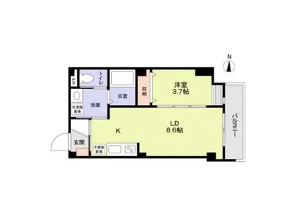 オルキス北千住(1LDK/3階)の間取り写真