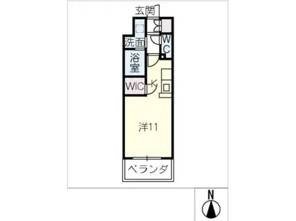 CERESDAIMON(ワンルーム/6階)の間取り写真