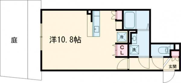 WELLCOURT NAKAMURA‐KOUEN(ワンルーム/1階)の間取り写真