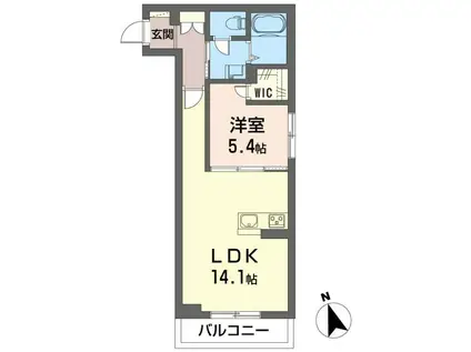 イーストリーム(1LDK/3階)の間取り写真