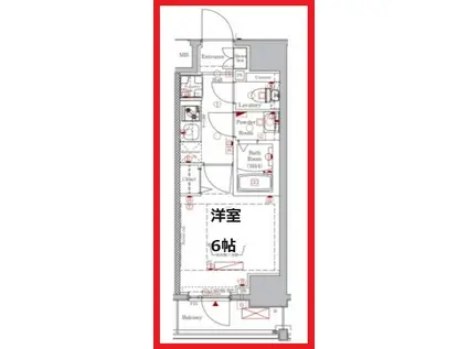 アゼスト青砥(1K/6階)の間取り写真