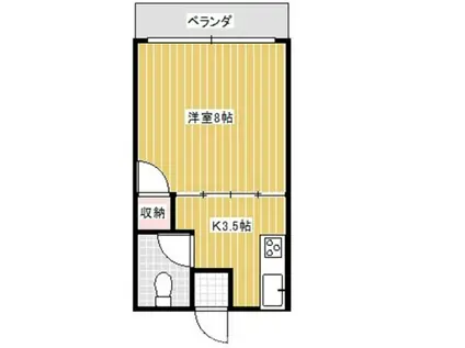 国吉アパート(1K/7階)の間取り写真