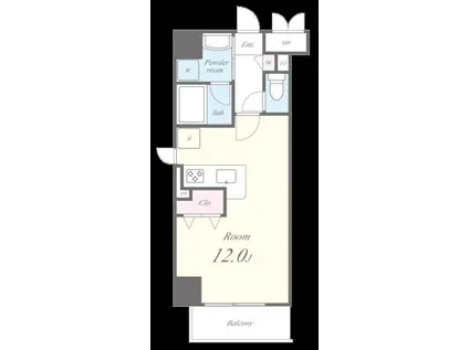 ディライトコート(1K/6階)の間取り写真