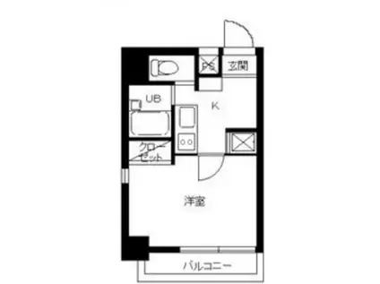スカイコート目黒壱番館(1K/7階)の間取り写真