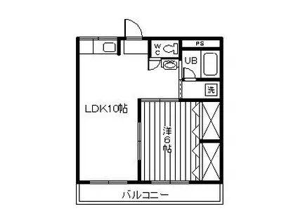 エレファント(1LDK/1階)の間取り写真