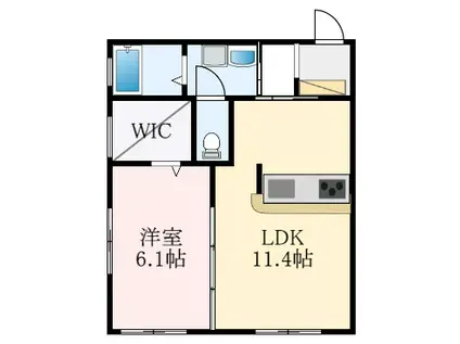 メゾンドゥルポI(1LDK/2階)の間取り写真