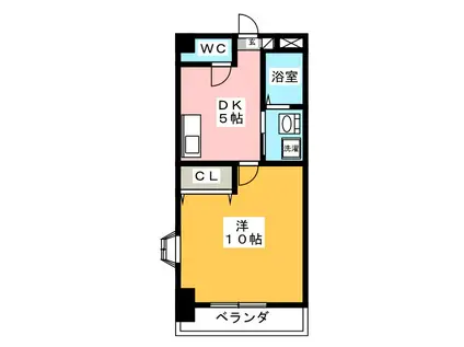 ASUKA(1DK/1階)の間取り写真