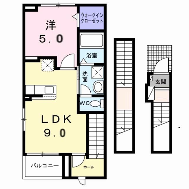 コロレ宝永町(1LDK/3階)の間取り写真