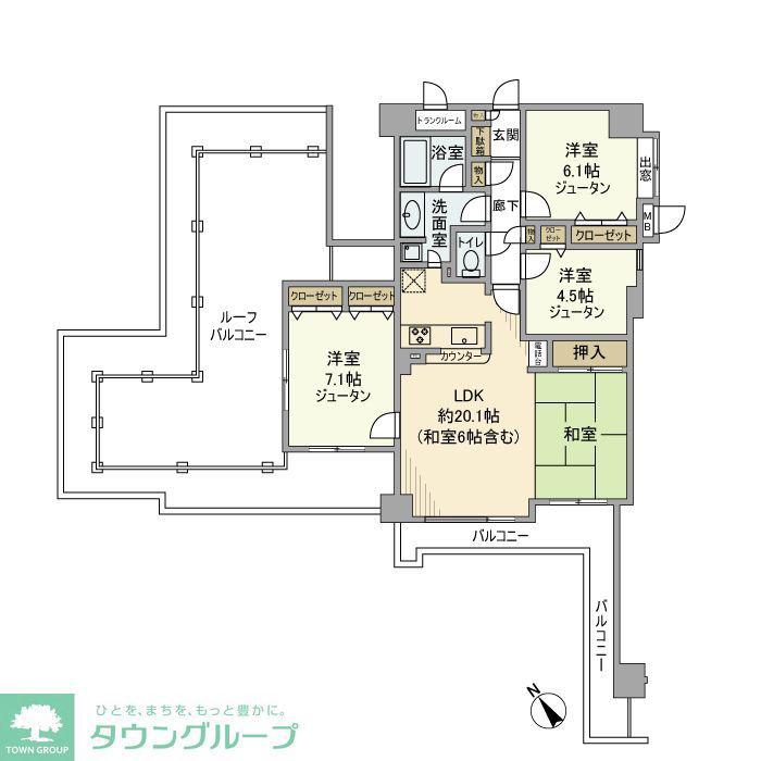 セレナハイム八千代中央(3LDK/8階)の間取り写真
