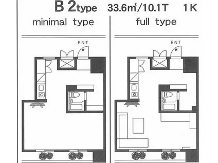SOHO30(1K/9階)の間取り写真