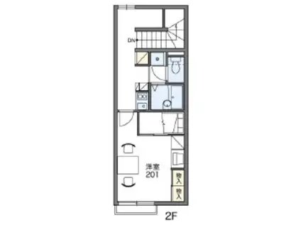 レオパレスシャルムII(1K/1階)の間取り写真