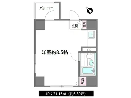 オリエンタル道玄坂(ワンルーム/6階)の間取り写真