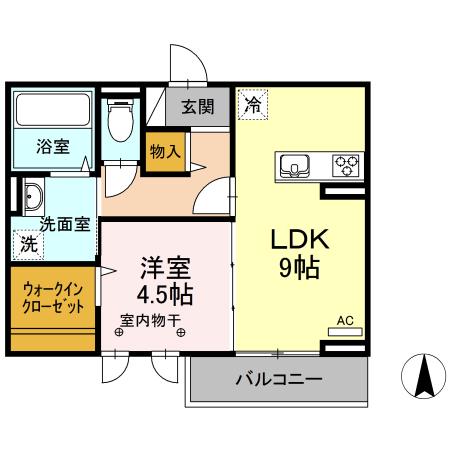 LFハイムII(1LDK/3階)の間取り写真