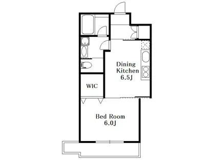 パルテール(1DK/2階)の間取り写真