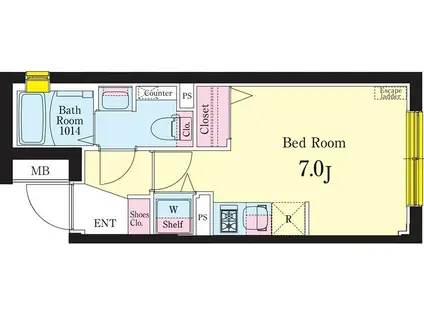 ルネサンスコート品川中延(ワンルーム/3階)の間取り写真