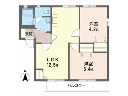 フレグランス大石A・B・C(3DK/2階)の間取り写真