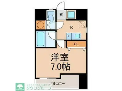 ヤサカハイム市川(1K/4階)の間取り写真