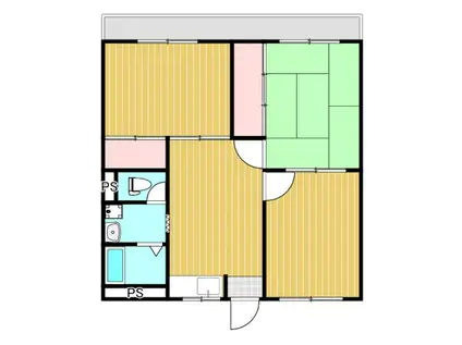 フルール17(3DK/2階)の間取り写真