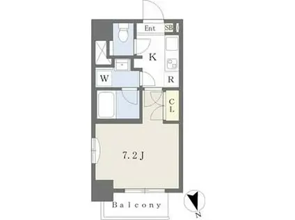 コスモナーレ千種(1K/2階)の間取り写真