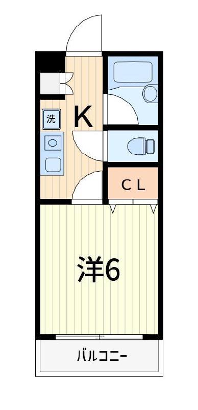 サンクレア(1K/1階)の間取り写真