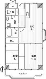 日宝ライフ放出西(2LDK/4階)の間取り写真