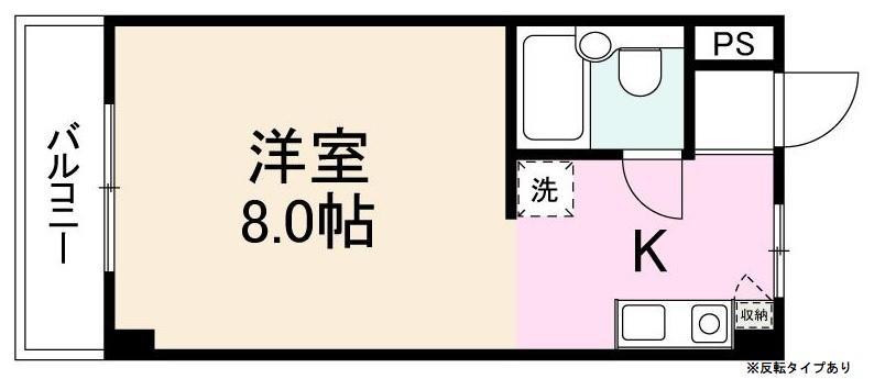 サンヴェルデ太田(ワンルーム/3階)の間取り写真