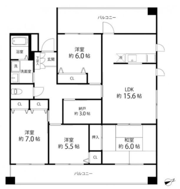 TS GARDEN東陽町(4SLDK/2階)の間取り写真