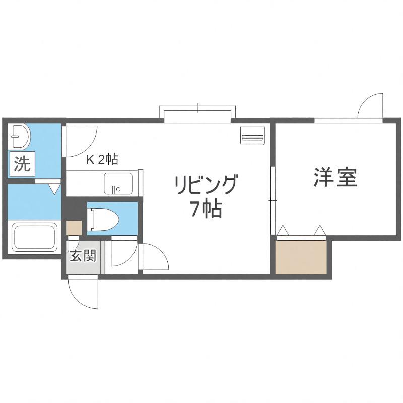 フロルドゥコルザ(1LDK/3階)の間取り写真