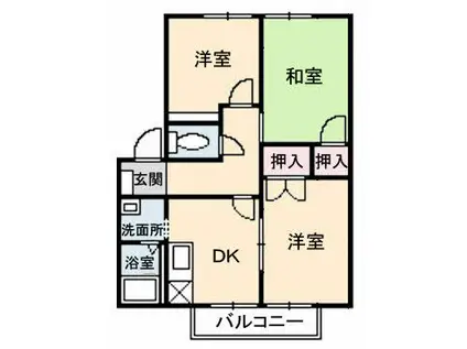 フレグランスタケムラ(3K/2階)の間取り写真