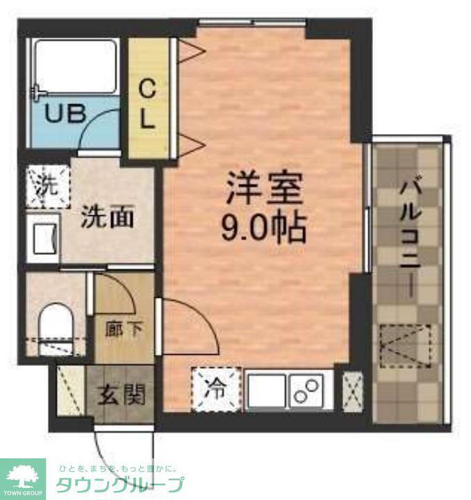 S-FORT船橋海神イースト(ワンルーム/3階)の間取り写真
