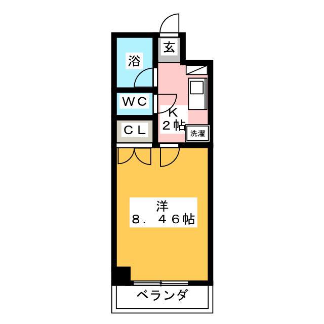 クレオ舞浜II(1K/2階)の間取り写真